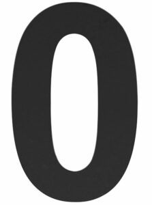 BASICS Huisnummer LBHN100-0 Mat Zwart