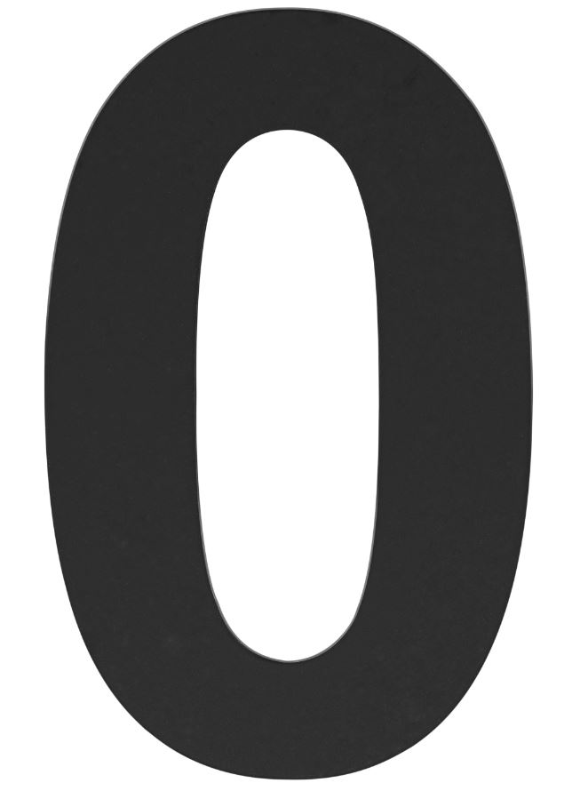 BASICS Huisnummer LBHN100-0 Mat Zwart