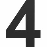 BASICS Huisnummer LBHN100-4 Mat Zwart