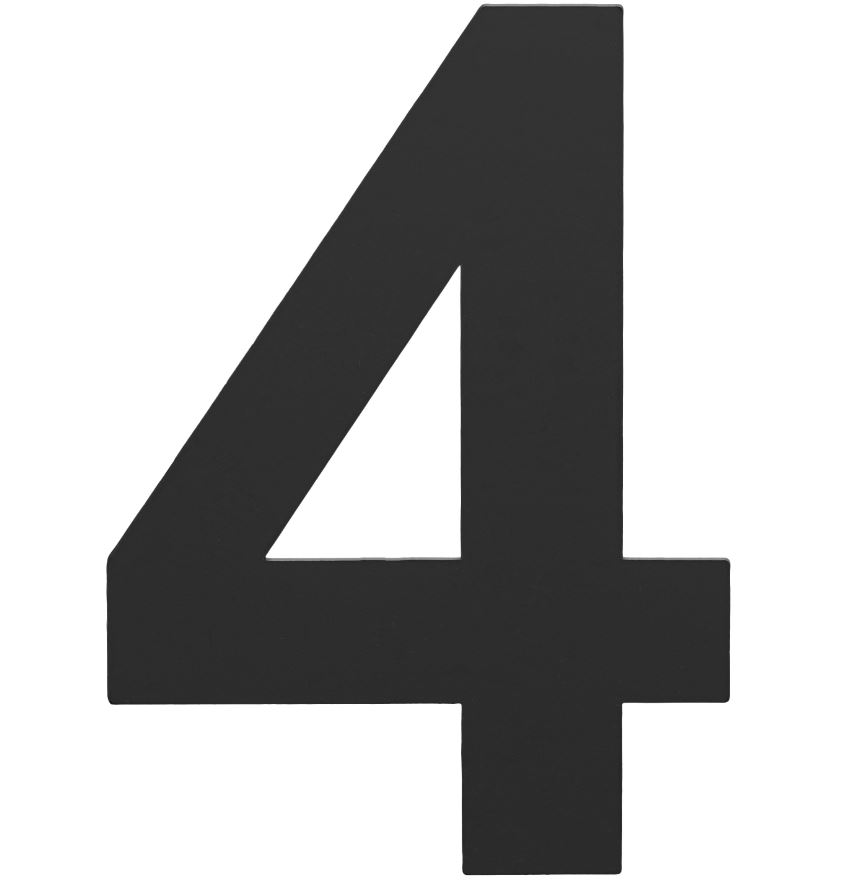 BASICS Huisnummer LBHN100-4 Mat Zwart
