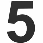 BASICS Huisnummer LBHN100-5 Mat Zwart