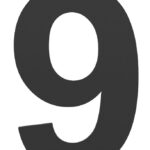 BASICS Huisnummer LBHN100-9 Mat Zwart