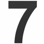 BASICS Huisnummer LBHN100-7 Mat Zwart