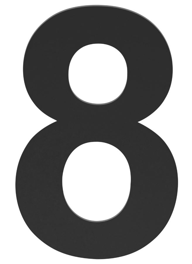 BASICS Huisnummer LBHN100-8 Mat Zwart