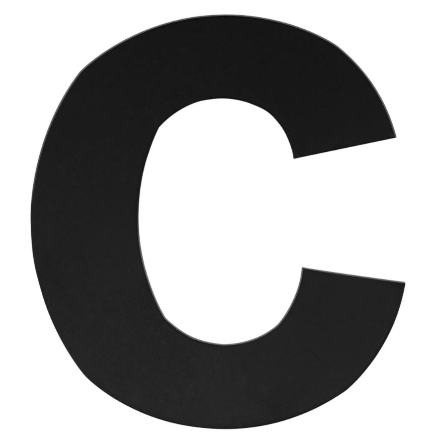 BASICS Huisnummer LBHN100-C Mat Zwart