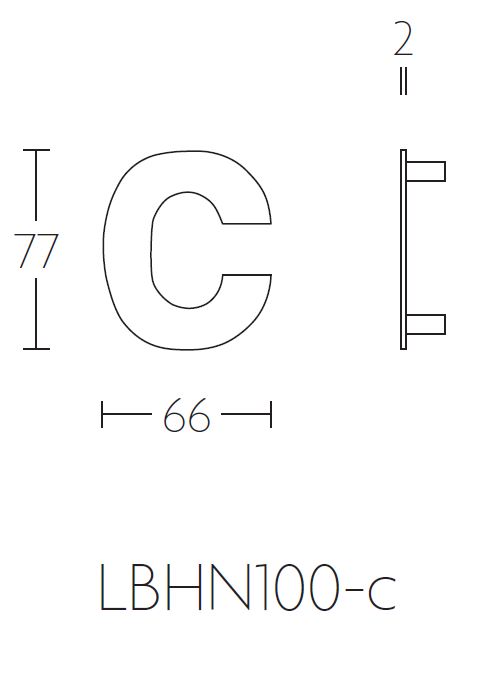 BASICS Huisnummer LBHN100-C Mat Zwart