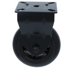 Bok Skatewiel Zwart met bevestigingsplaat 75 mm