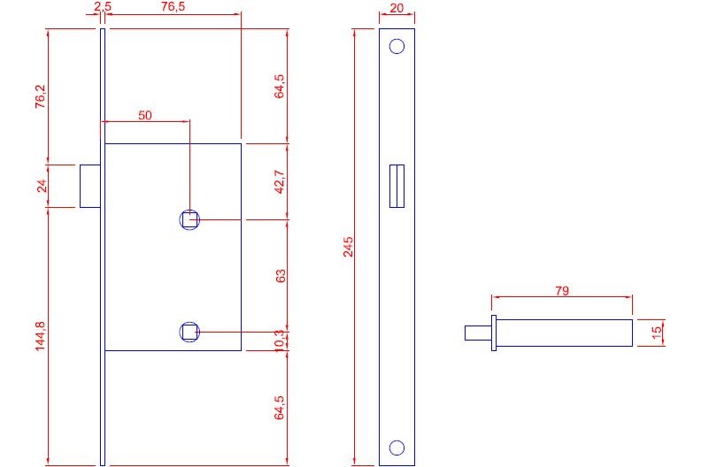 Cabana Roble magneet vrij & bezet slot zwarte voorplaat - Afbeelding 2