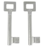 2 Sleutels Nr. 2 voor Binnendeursloten BB Van Dulimex