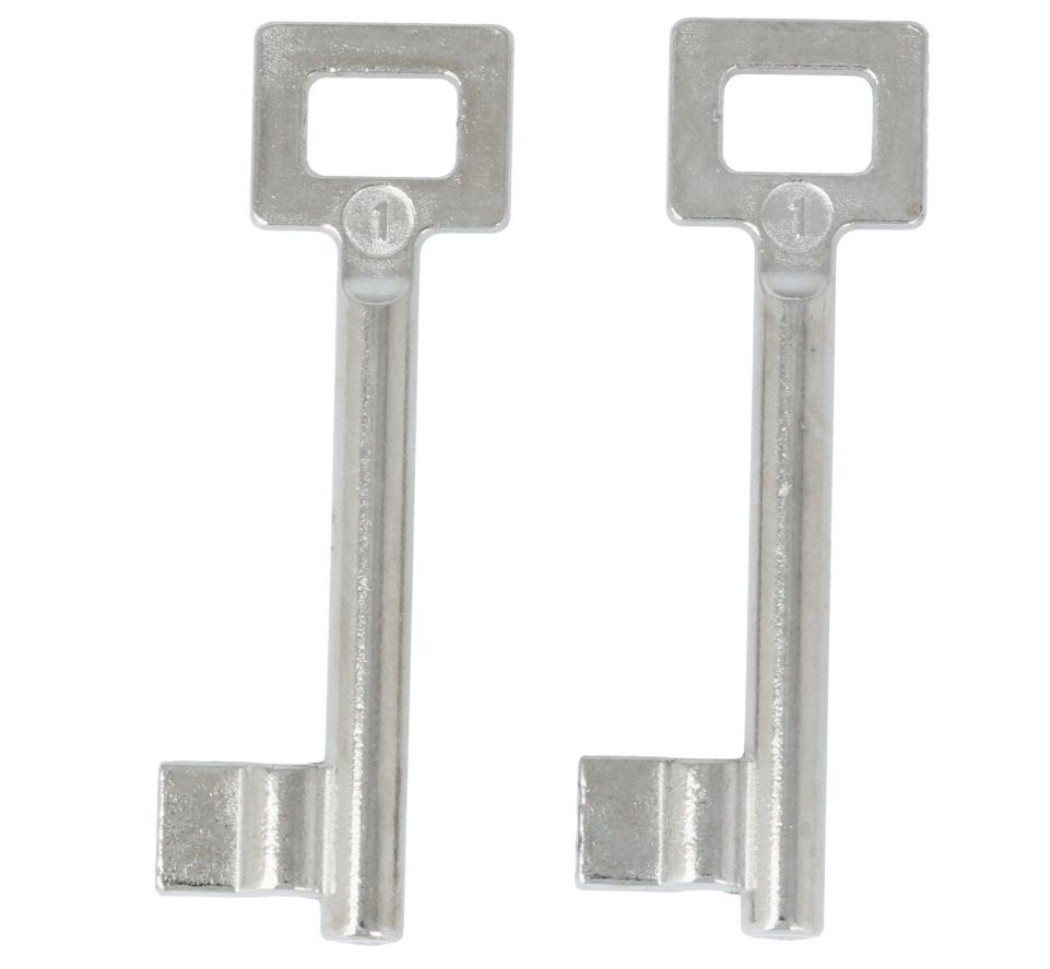 2 Sleutels Nr. 1 voor Binnendeursloten BB Van Dulimex