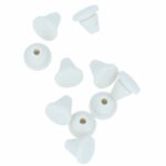 10 Aanslagdopjes voor deurkozijnen 11X1X6X1,7 Vlak Wit