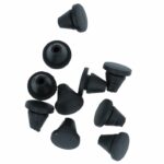 10 Aanslagdopjes voor deurkozijnen 11X1X6X1,7 Vlak Zwart