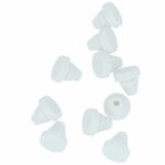 10 Aanslagdopjes voor deurkozijnen 11X1X6X3,5 Vlak Wit