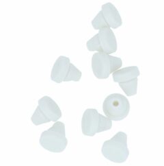 10 Aanslagdopjes voor deurkozijnen 11X1X6X3,5 Vlak Wit