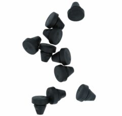 10 Aanslagdopjes voor deurkozijnen 11X1X6X3,5 Vlak Zwart