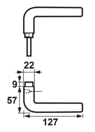 AXA Deurkruk L Aluminium Zwart
