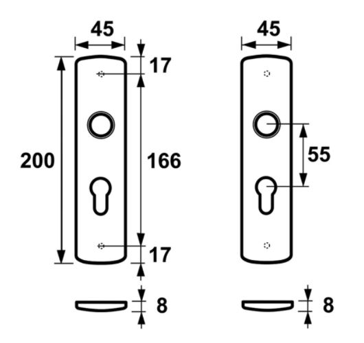 AXA Curve Klik Schild PC55 Aluminium Zwart
