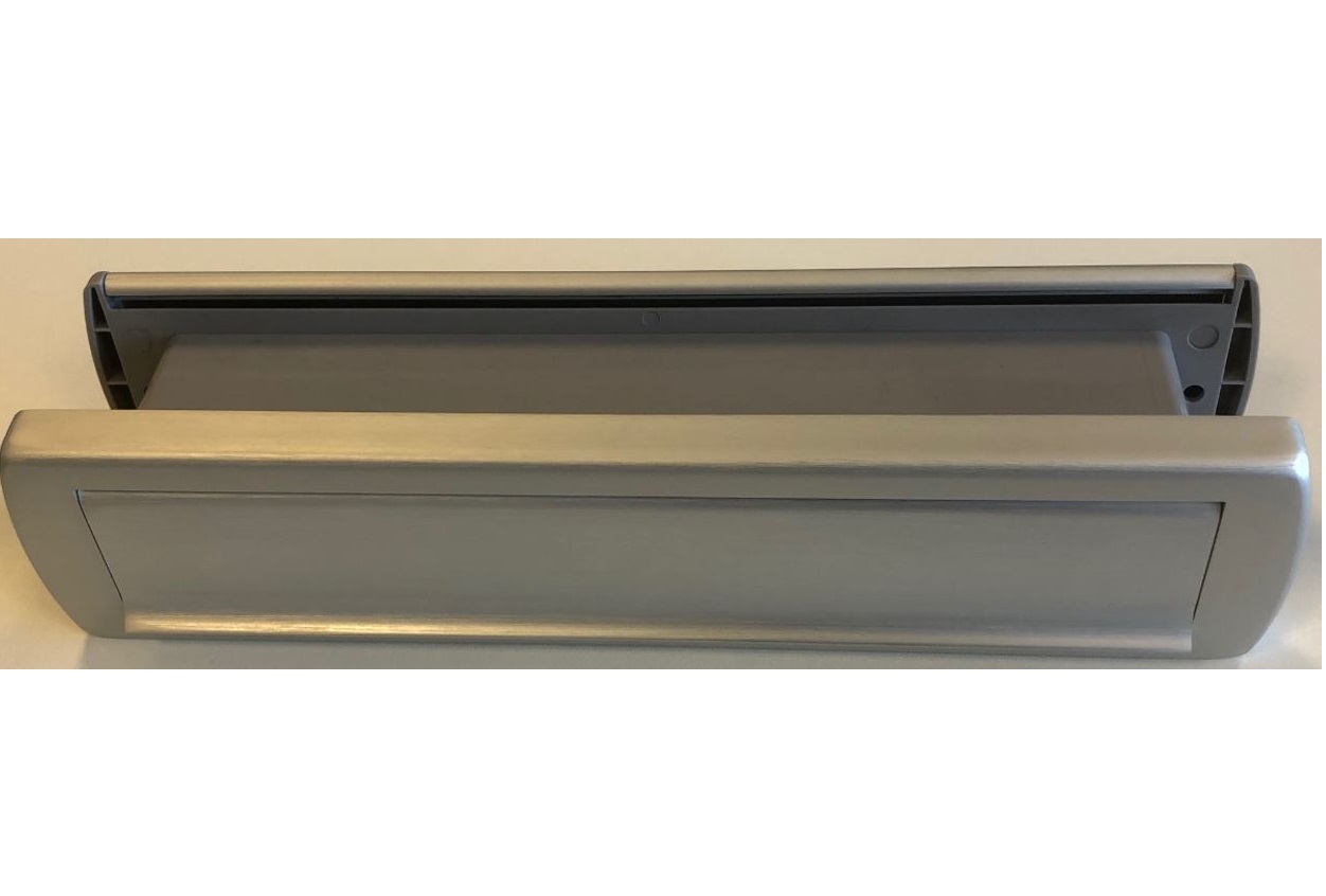 AXA Binnen/Buiten Briefplaat Curve Plus Aluminium geslepen F1