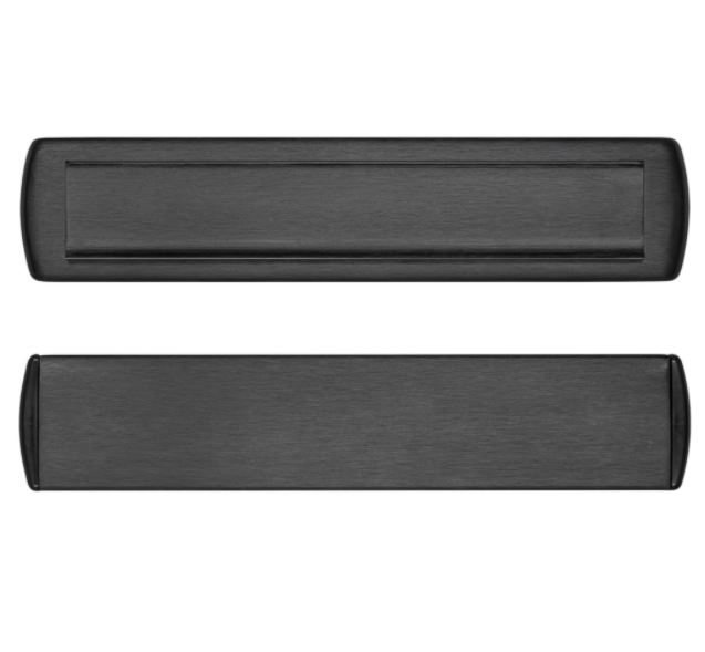 AXA Binnen/Buiten Briefplaat Curve Plus Aluminium geslepen F8 Zwart