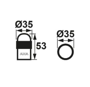 AXA Deurstopper FS35T RVS Geborsteld