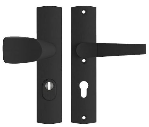 Axa Old Black Veiligheidsbeslag met kerntrekbeveiliging knop/kruk SKG*** PC55