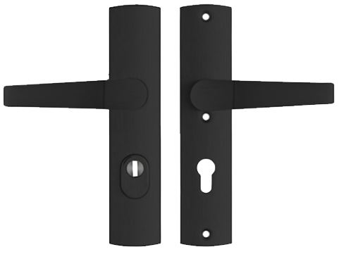 Axa Old Black Veiligheidsbeslag met kerntrekbeveiliging kruk/kruk SKG*** PC92