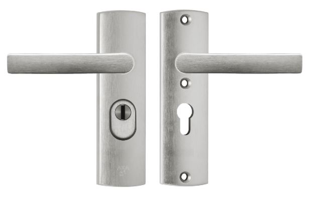 Axa Curve Plus RVS-Look Kortschild Veiligheidsbeslag PC55 met kerntrekbeveiliging SKG***