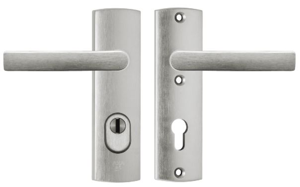 Axa Curve Plus RVS-Look Kortschild Veiligheidsbeslag PC72 met kerntrekbeveiliging SKG***