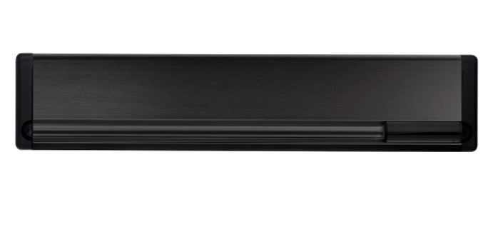 AXA Briefplaat Met Naamplaat Aluminium Zwart geanodiseerd