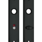 AXA Schilden Curve WC63/8 Aluminium Zwart