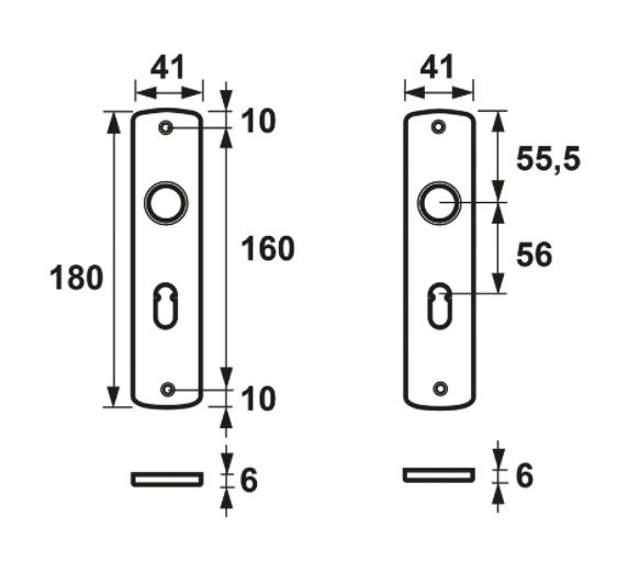 AXA Schilden Curve SL56 Aluminium Zwart