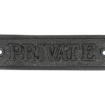 Bordje IJzer met opdruk PRIVATE