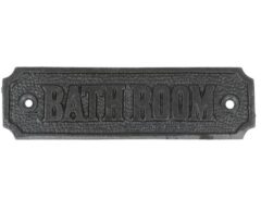 Bordje IJzer met opdruk BATHROOM