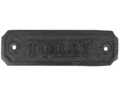Bordje IJzer met opdruk TOILET