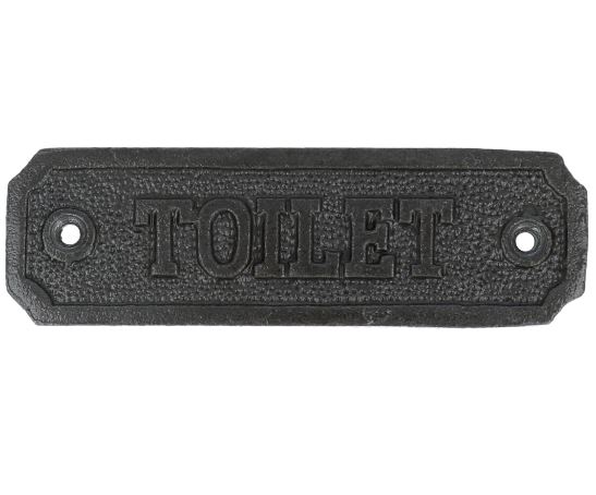 Bordje IJzer met opdruk TOILET