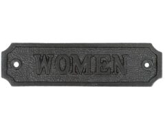 Bordje IJzer met opdruk WOMEN