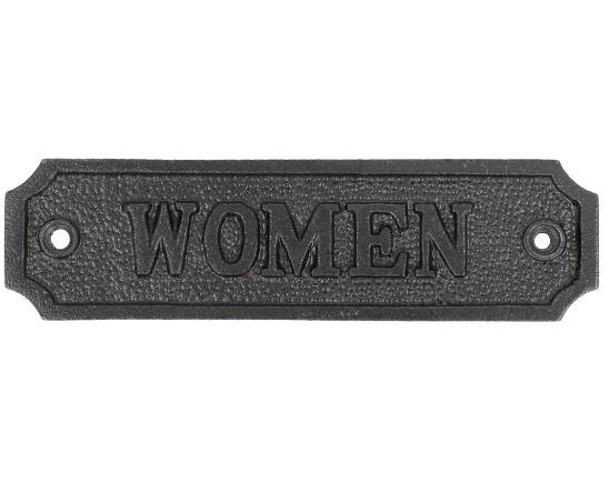Bordje IJzer met opdruk WOMEN