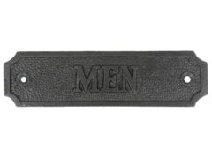 Bordje IJzer met opdruk MEN