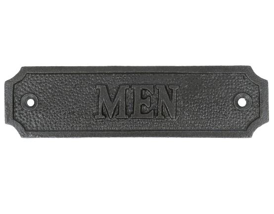 Bordje IJzer met opdruk MEN