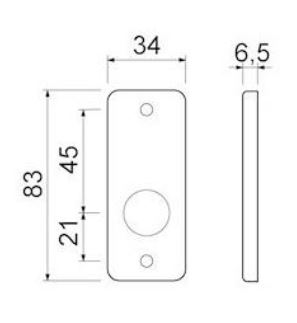 2 PC-Plaatjes Ami Rechthoekig Aluminium F1