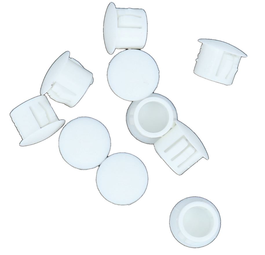 10 Afdekkapjes voor deurkozijnen 11,1 X 13,5 Wit