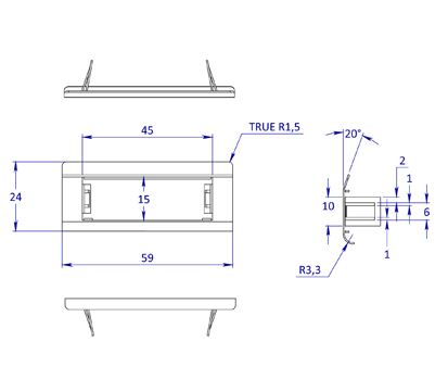 Berkvens sluitplaat tbv stalen kozijn chroom