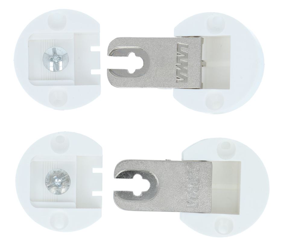 2 Starx klep inboorscharnieren compact wit 35 mm