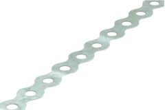 Bandijzer gegolfd, geperforeerd, RVS 12 x 0.75m (10 m)