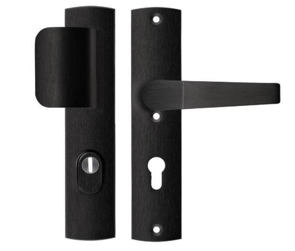 Axa Old Black Veiligheidsbeslag PC72 met kerntrekbeveiliging D-duwer/kruk SKG***