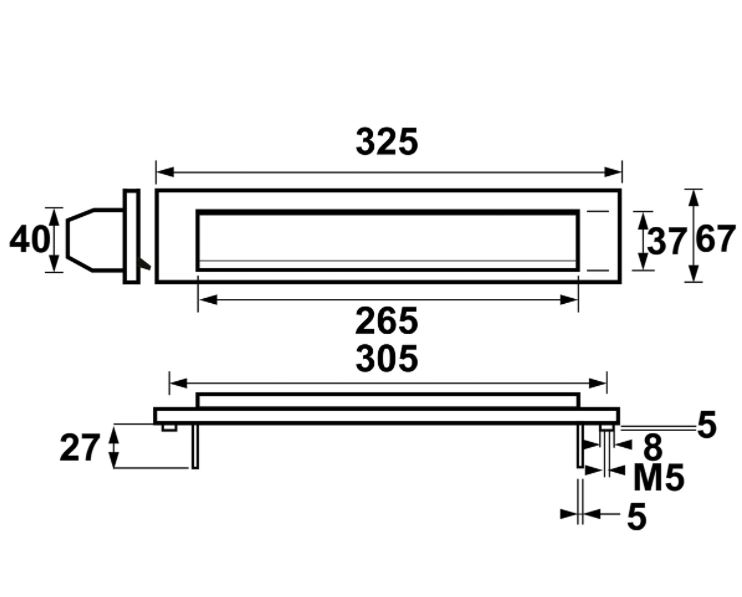 AXA briefplaat 6205 Aluminium F1
