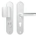 AXA Oval Plus veiligheidsbeslag PC72 SKG*** met kerntrekbeveiliging D-greep/kruk