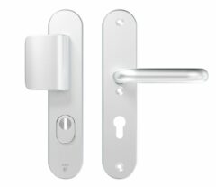 AXA Oval Plus veiligheidsbeslag PC72 SKG*** met kerntrekbeveiliging D-greep/kruk