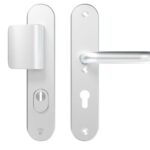 AXA Oval Plus veiligheidsbeslag PC92 SKG*** met kerntrekbeveiliging D-greep/kruk