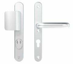 AXA Oval Plus Smal veiligheidsbeslag PC72 SKG*** met kerntrekbeveiliging D-greep/kruk